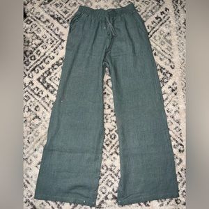 Boutique linen teal pants